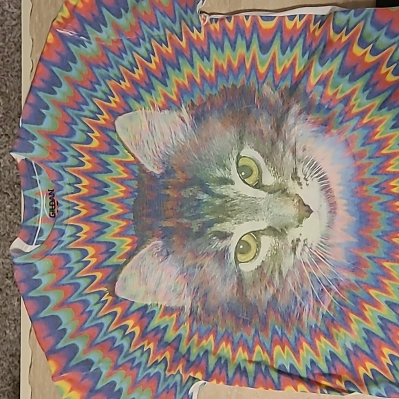 Gildan Tie dye Cat T-shirt - Picture 4 of 4